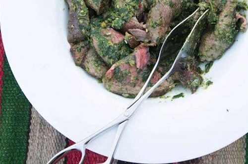 Boneless Leg of Lamb with Garlic, Rosemary, and Salsa Verde